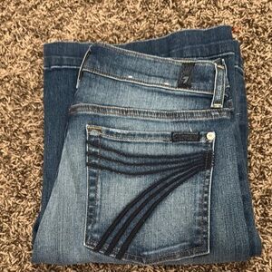 7 For All Mankind Blue Flare Jeans Sz 30